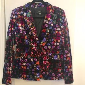 Tahari Velvet floral jacket